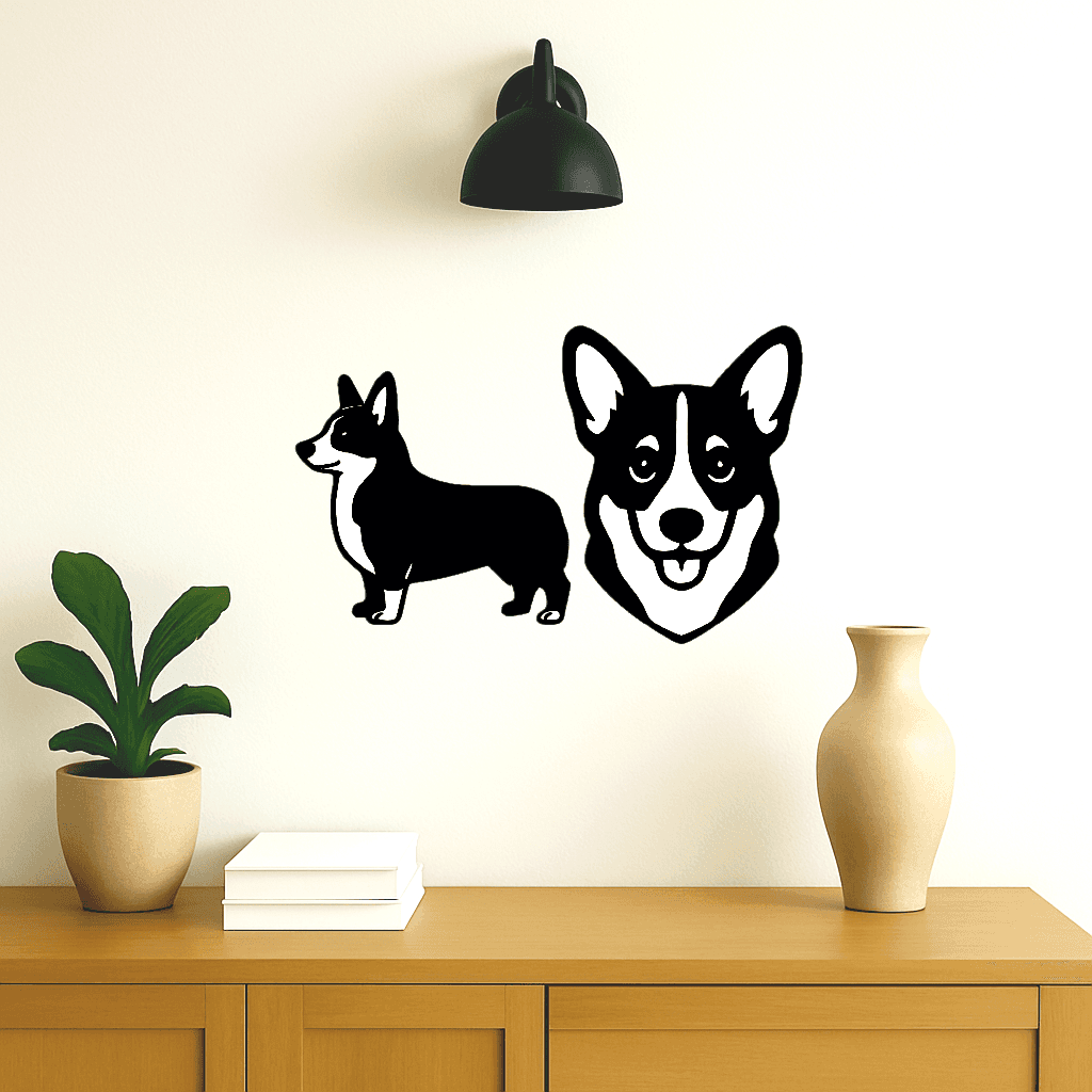Décoration murale de chien 3d model