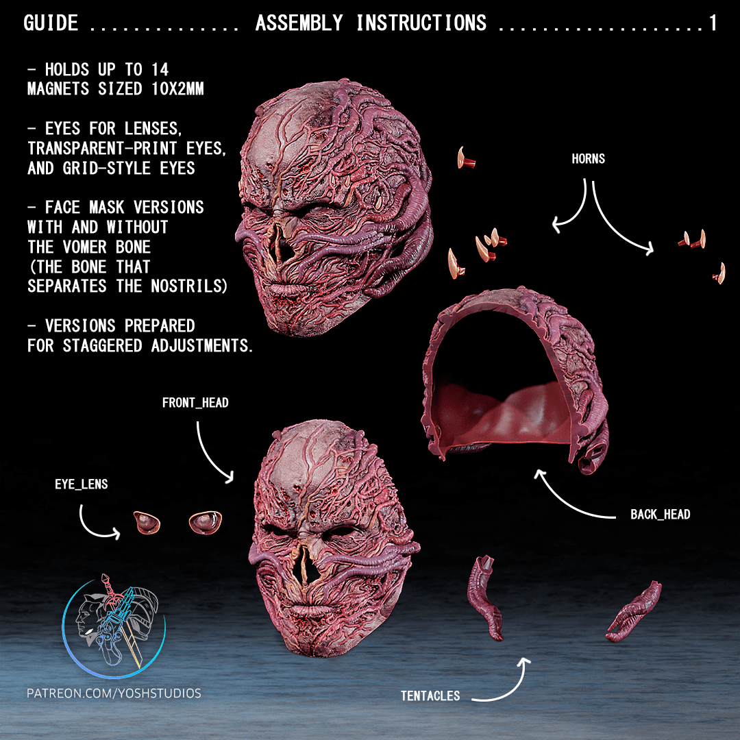 Evil Telepath Helmet 3D Printer STL file 3d model
