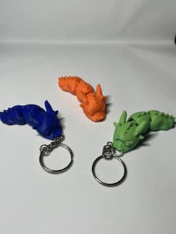 Articulated Baby Dragon Keychain 3d model