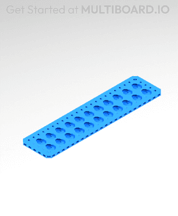 12x3 MU - Point Hole MU - MultiBoard Plate 3d model