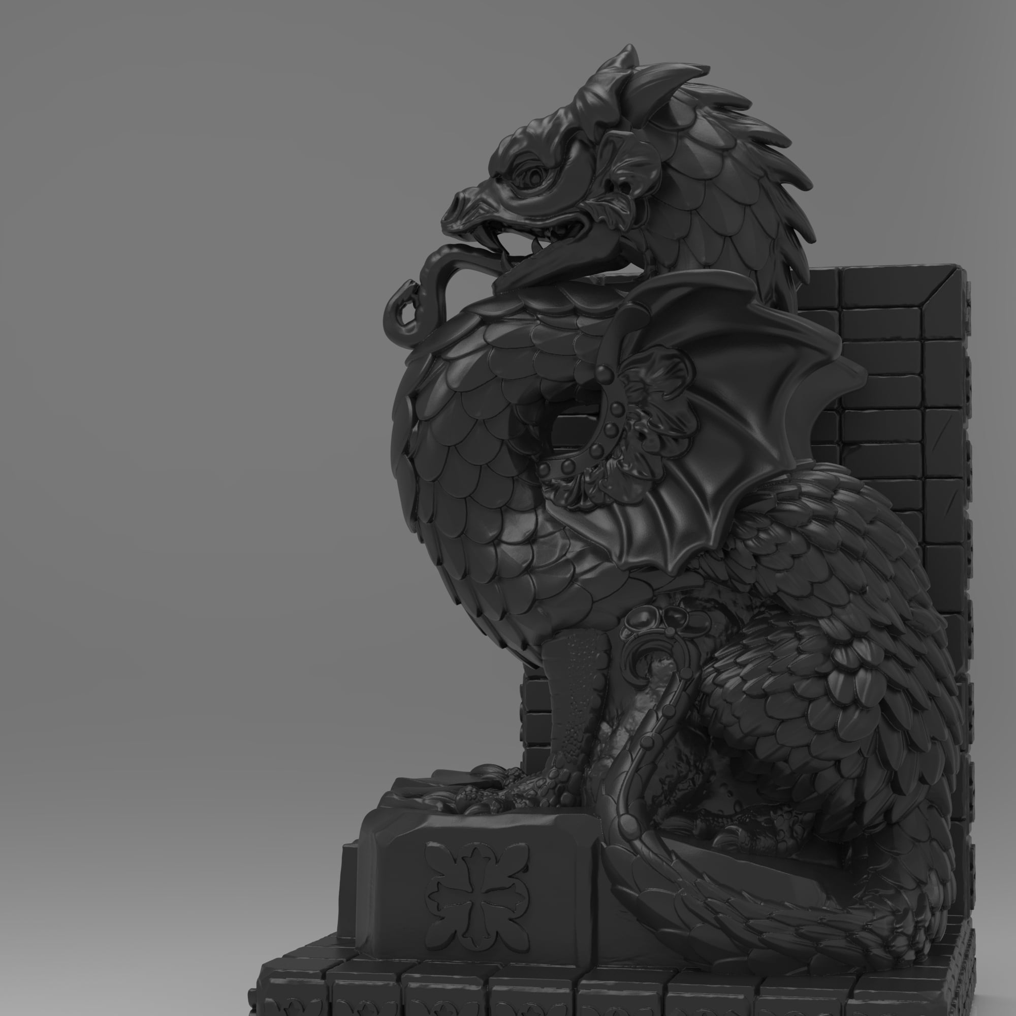 Dragon,Gargoyle Bookend 3d model