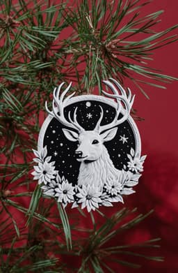 Christmas Stag Decoration 3d model