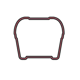 Treasure Chest Cookie Cutter STL File - 4 inches 3d model