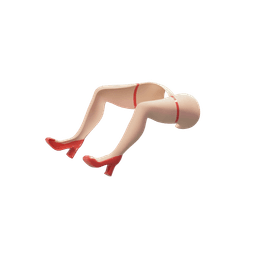 Girl Legs Glasses3 3d model