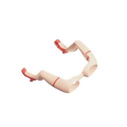 Girl Legs Glasses3 3d model