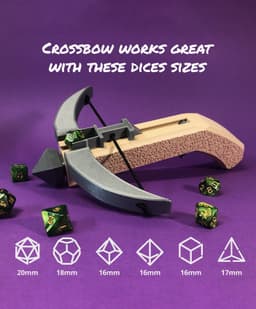 DnD Dice Holder- Dice Holding Crossbow 3d model