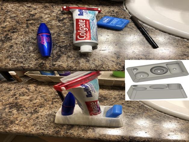 Washroom toothpaste stand 3d model