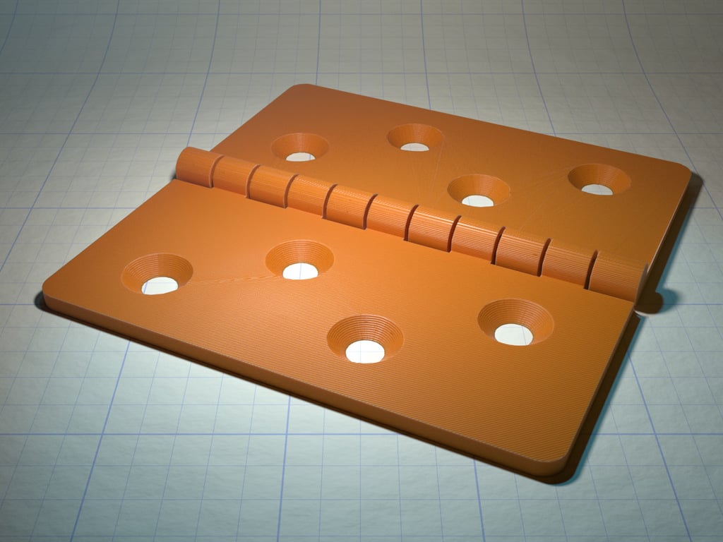 Fully Customizable Hinge 3d model