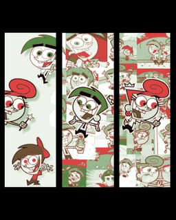 Fan Art tribute to Classic nickelodeon Cartoon - Fairly Odd Parents - Set of Bookmarks 3d model