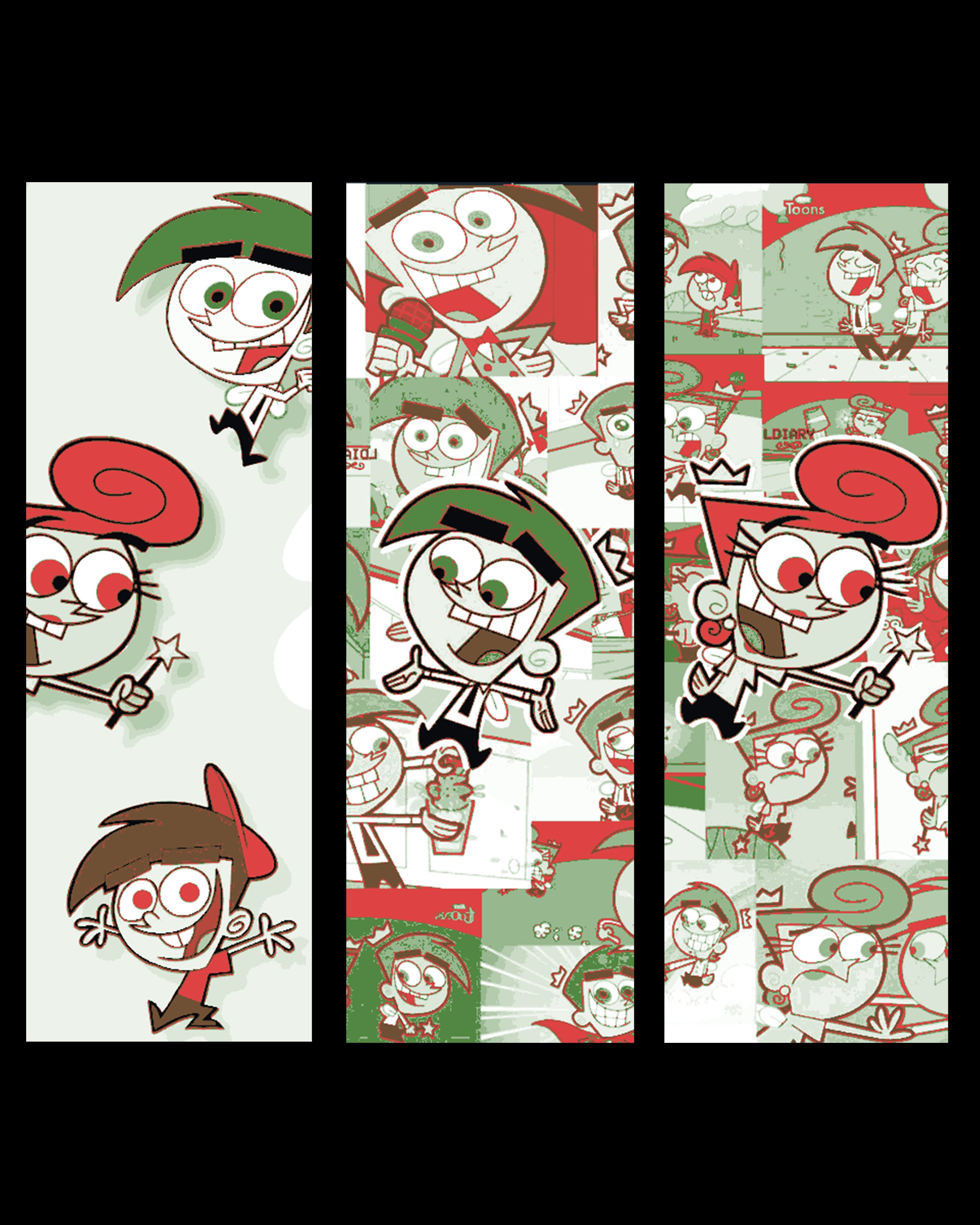 Fan Art tribute to Classic nickelodeon Cartoon - Fairly Odd Parents - Set of Bookmarks 3d model
