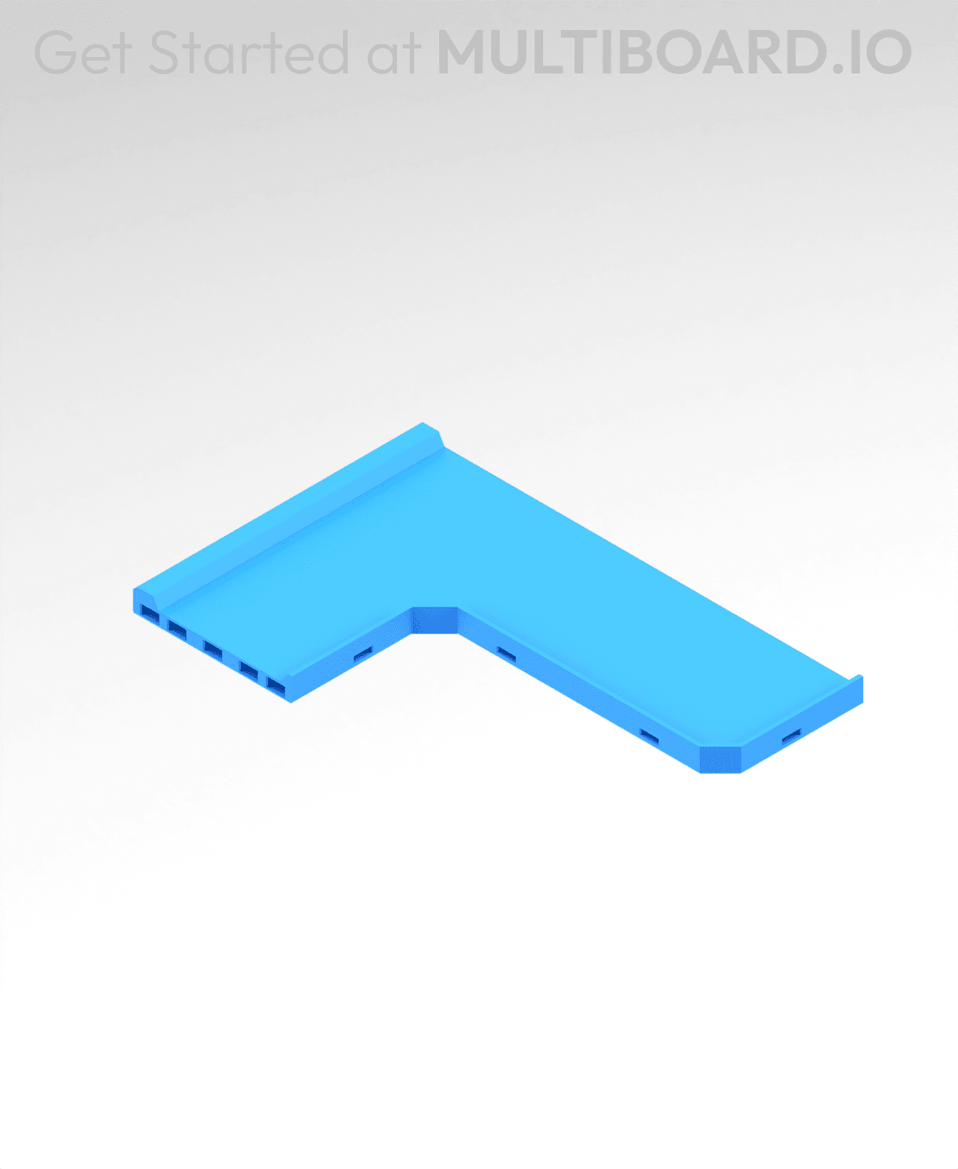 4x(2 to 6) MU - Transition Center - Modular Bolt-Locked Shelf 3d model