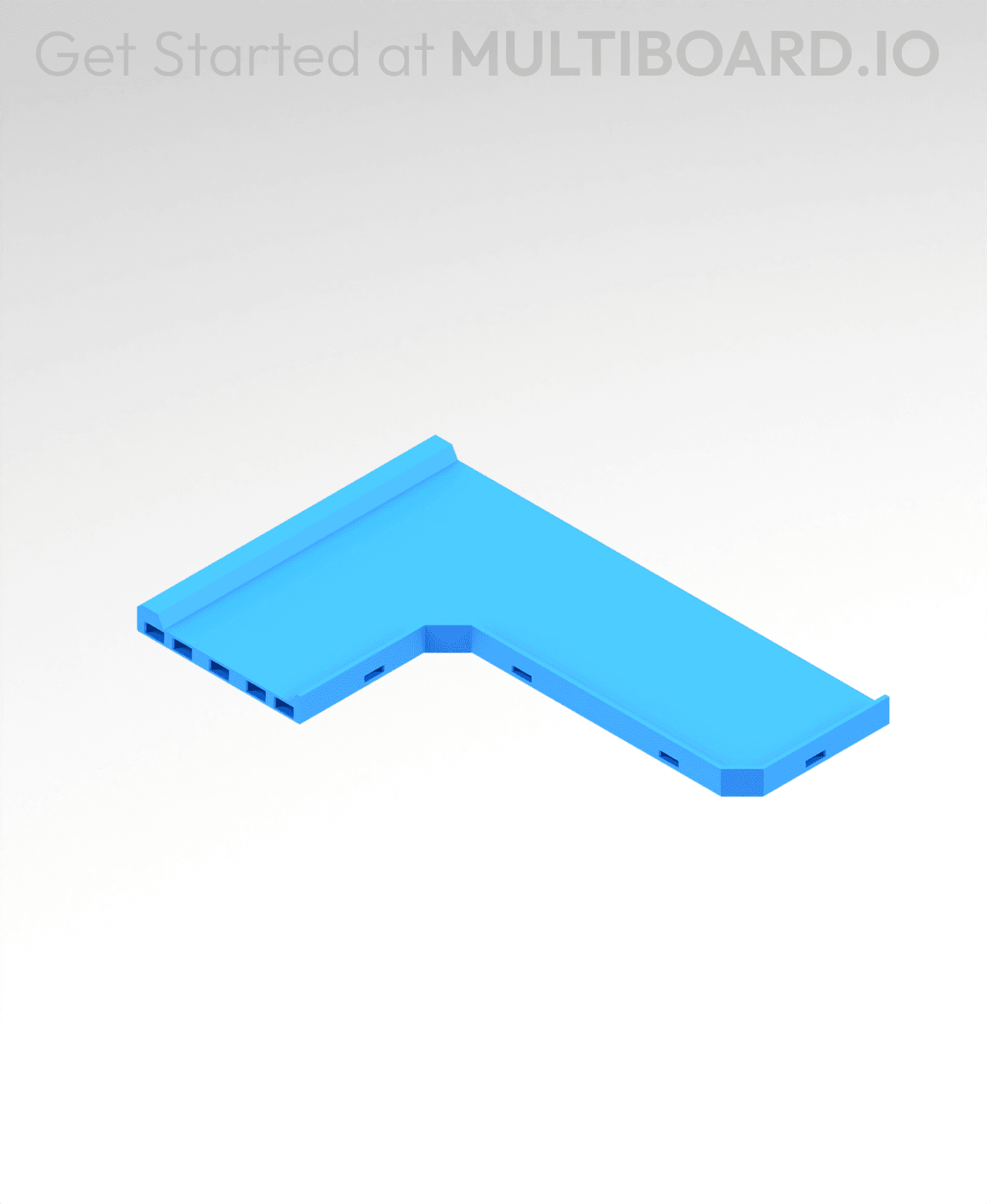 4x(2 to 6) MU - Transition Center - Modular Bolt-Locked Shelf 3d model