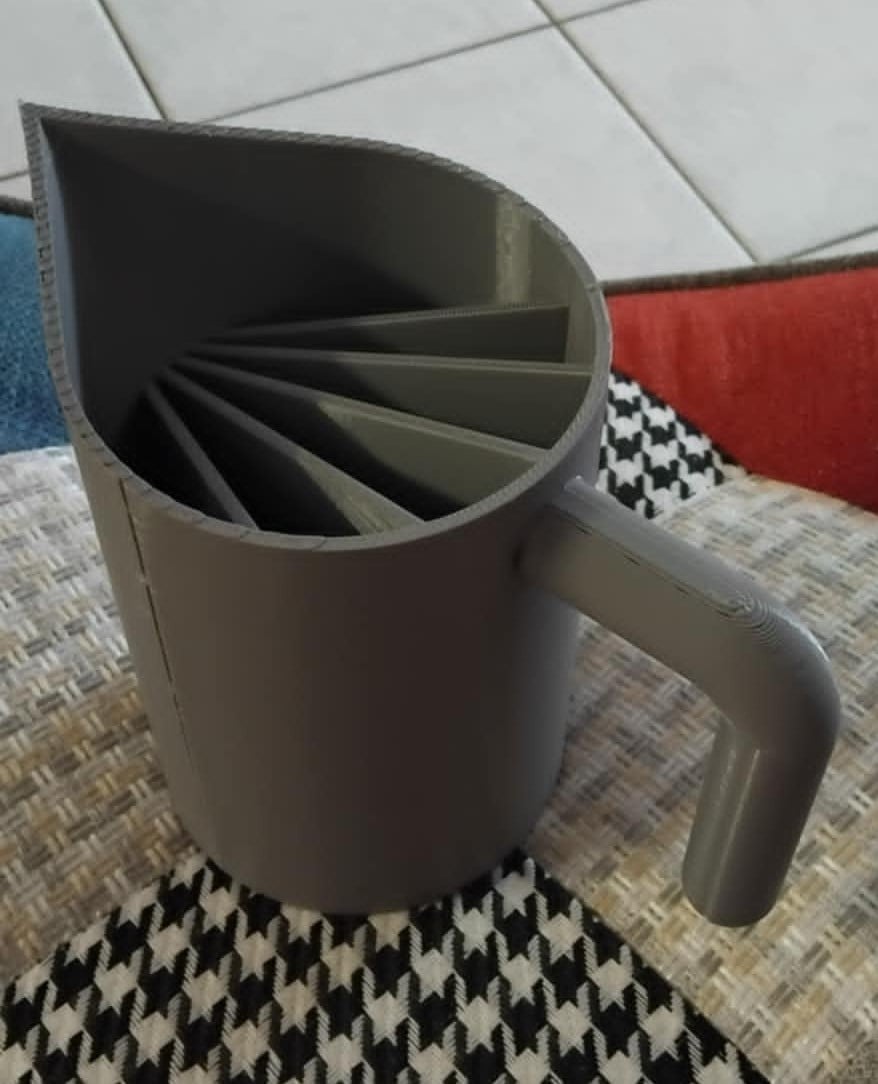 Acrylic Art Pour Cup - 6 chamber 3d model