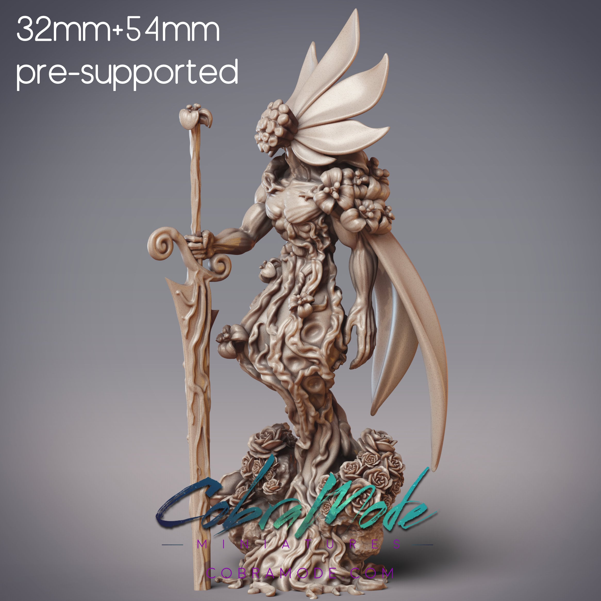 Plantform Warrior - Uaindel, Transformed Knight (Pre-Supported) 3d model