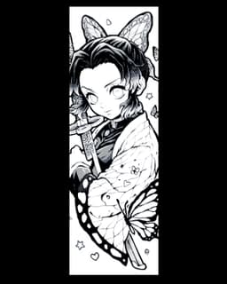 Fan art bookmarks of characters from Demon Slayer Manga and Anime 3d model