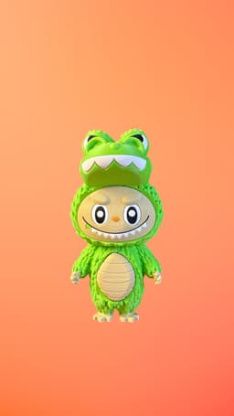 DIY Dino Labubu Doll - Inspired by Labubu - Fan Art 3d model
