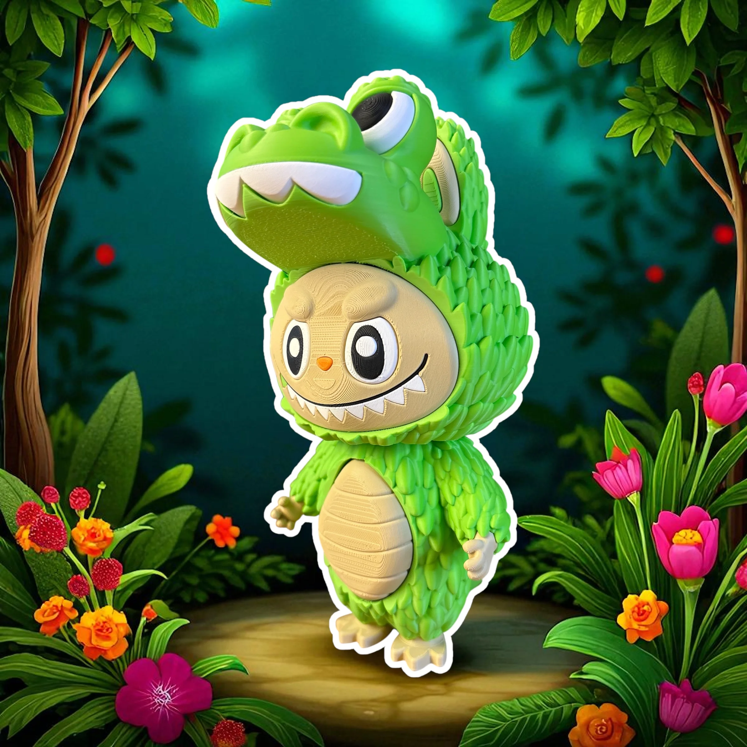 DIY Dino Labubu Doll - Inspired by Labubu - Fan Art 3d model