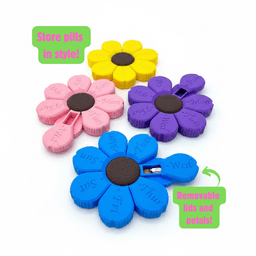 Flower Pill Organizer 3d model