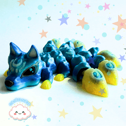 Kitsune Fox - Flexi - Ninetails 3d model