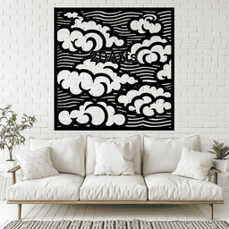 Clouds 2D Wall Art/Window Art - Digital STL & SVG File 3d model