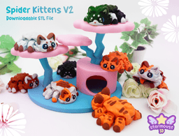 Spider Kitten Flexi & Cat Tree 3d model