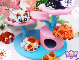 Spider Kitten Flexi & Cat Tree 3d model