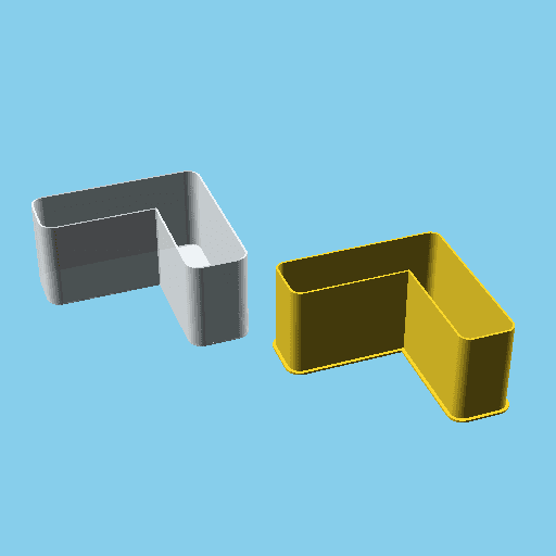 Chevron, nestable box (v1) 3d model