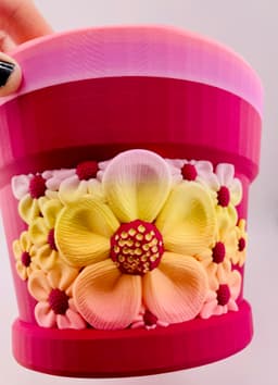 5 Petal Flower Pot 3d model