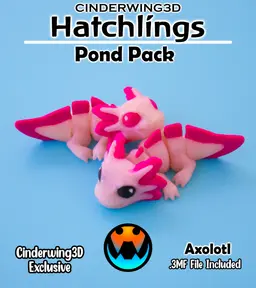 Axolotl - Hatchling 3d model