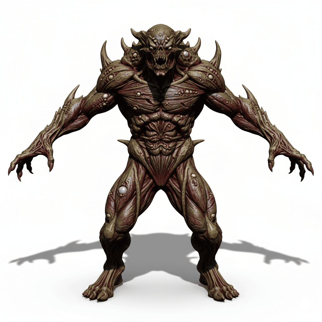 Fantasy Creature : Flesh Mutation Beast Horror Creature 3d model