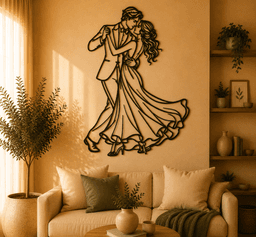 Romantic Dancing Couple 2D Wall Art.3mf 3d model