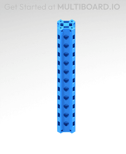 6 MU - Small Thread - X Multiboard Beam 3d model