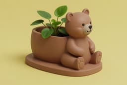 Bear Planter Pot Decorative Succulent Indoor Plant Container 3d model