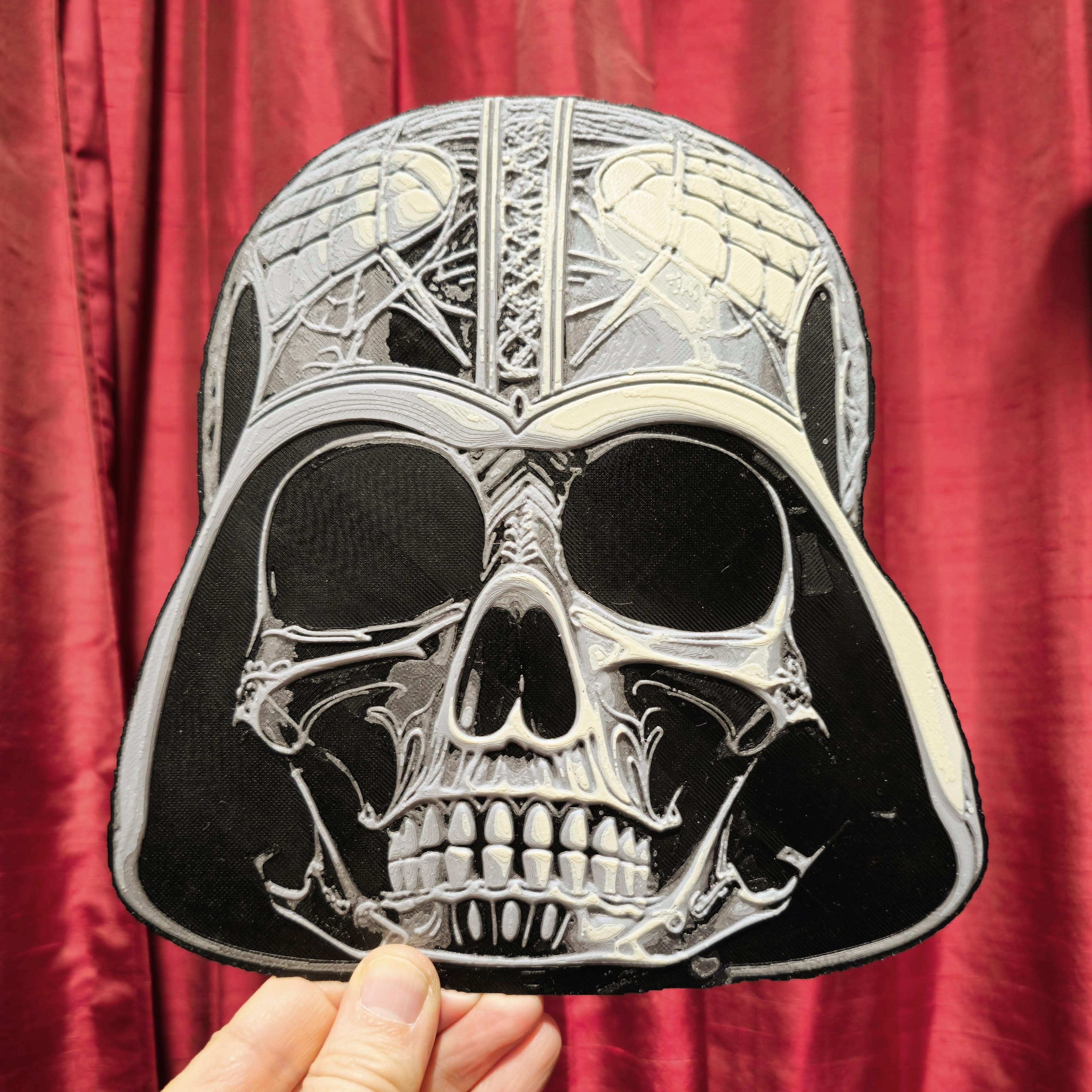 Star Wars (Inspired) "Skeleton Sith Skull" HueForge Halloween Darth Vader 3d model
