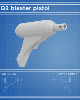 Q2 Blaster - Star Wars 3d model