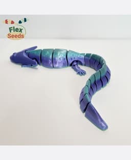 Flexi Diplocaulus (print-in-place) 3d model