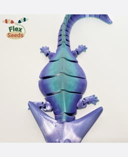 Flexi Diplocaulus (print-in-place) 3d model