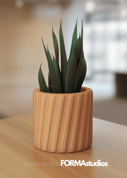 Planter with drip tray - FORMAstudios P009 3d model