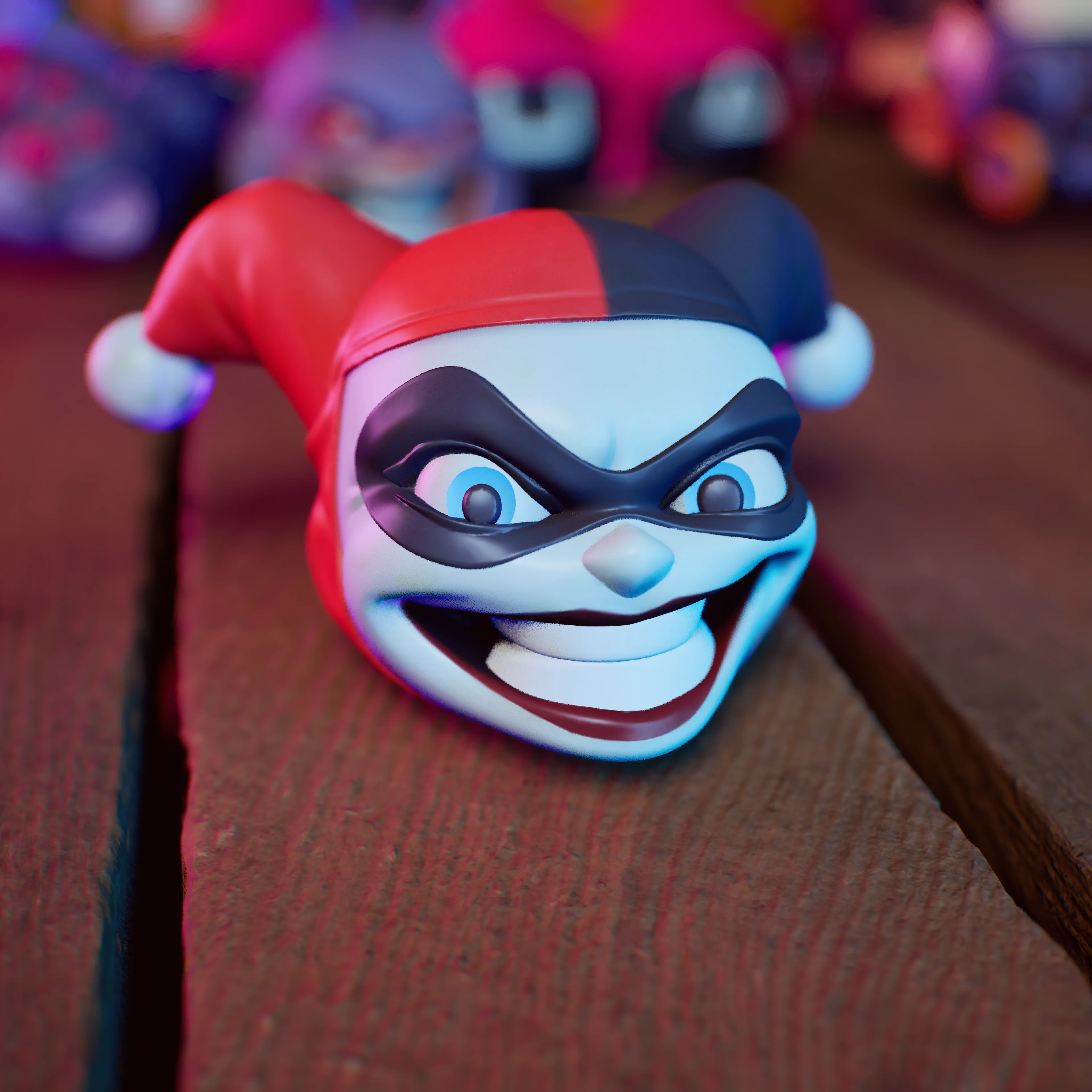 Li'l Harley Quinn Head - #MASKtober - DC Comics Fanart Collectible 3d model