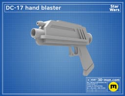 DC-17 Blasters BadBatch Clone Wars 3d model