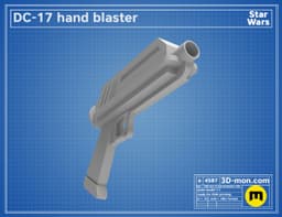 DC-17 Blasters BadBatch Clone Wars 3d model