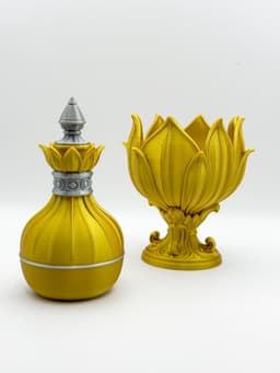 Eternal Thrive Potion Bottle with Lotus Stand 3d model