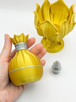 Eternal Thrive Potion Bottle with Lotus Stand 3d model