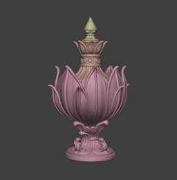 Eternal Thrive Potion Bottle with Lotus Stand 3d model