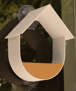 WINDOW BIRD FEEDER WITH AWNING | MINIMAL DESIGN | WOOD PLA 3d model