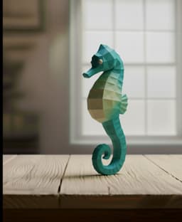 seahorse lowpoly 3d model