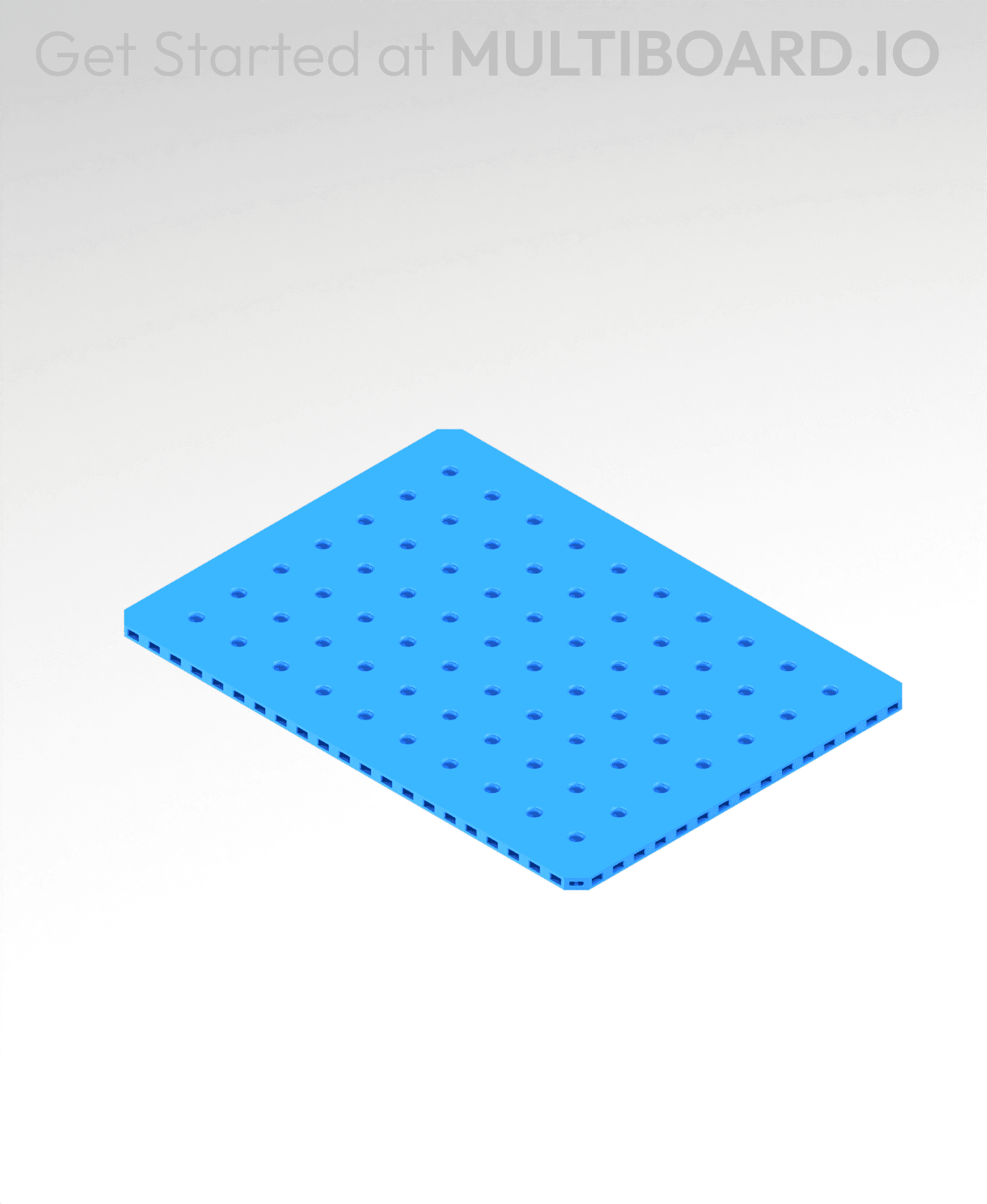 8x11 MU - Small Thread MU - MultiBoard Plate 3d model