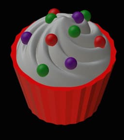 Christmas Cupcake Ornaments 3d model