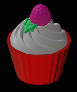 Christmas Cupcake Ornaments 3d model