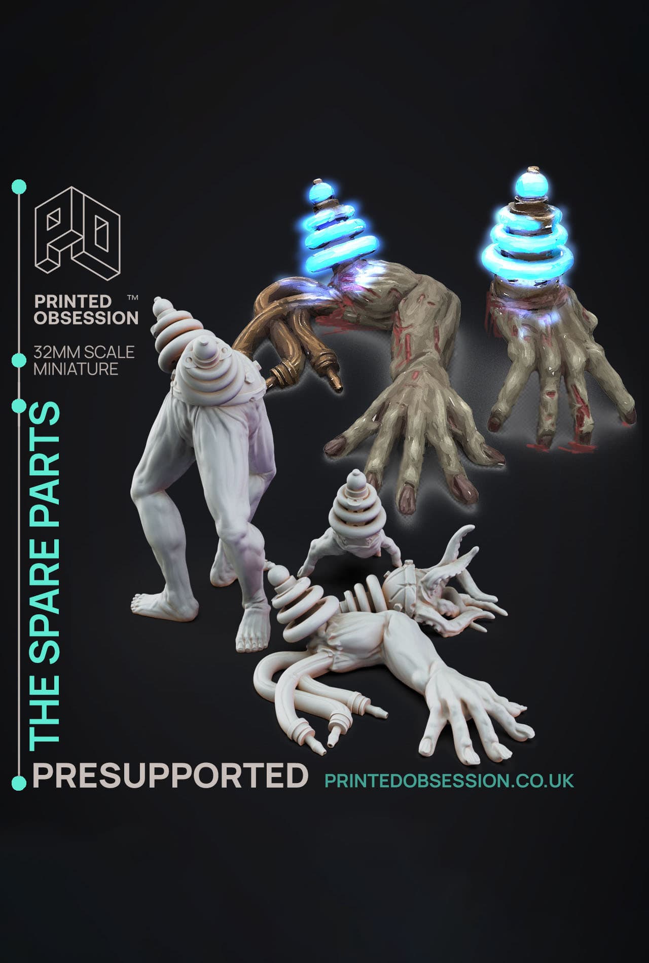 Spare Parts - Dr Frankensteins Monster - PRESUPPORTED - Illustrated and Stats - 32mm scale 3d model